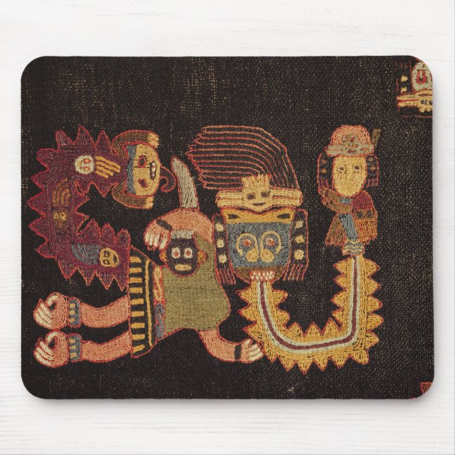 Detail des Beerdigungsstoffes, Paracas Stamm Mousepad (Vorne)