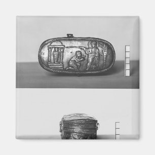 Detail des Deckels eines pyxide Magnet