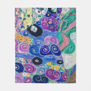 Detail des Maiden von Gustav Klimt Fleecedecke