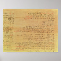 Detail des mathematischen Papyrus Rhind