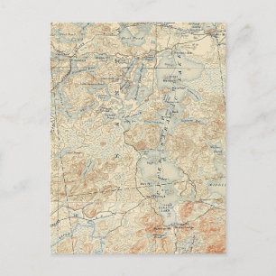 Detail des Oberen Saranac Sees aus der alten topog Postkarte