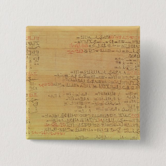 Detail des Rhind mathematischen Papyrusses Button (Vorderseite)