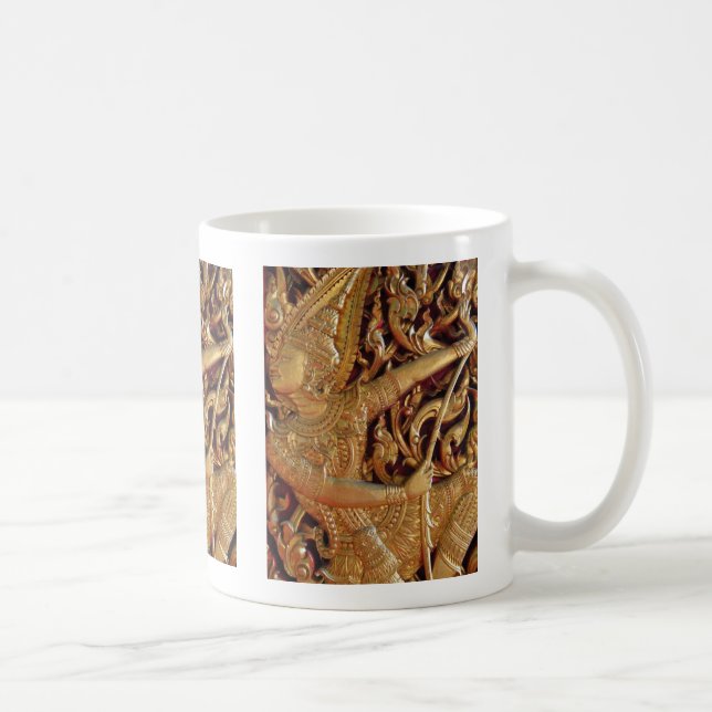 Detail des thailändisch-buddhistischen Tempels Kaffeetasse (Rechts)