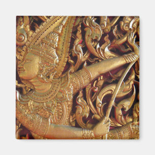 Detail des thailändisch-buddhistischen Tempels Magnet