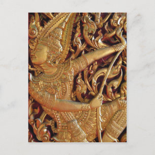 Detail des thailändisch-buddhistischen Tempels Postkarte