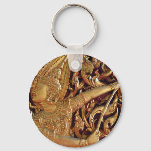 Detail des thailändisch-buddhistischen Tempels Schlüsselanhänger