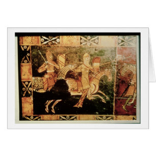 Détail d'un coffre de mariage dépeignant le goi de