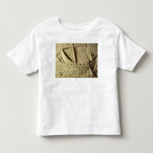 Detail einer Entlastung eines Bootes, von einem Kleinkind T-shirt