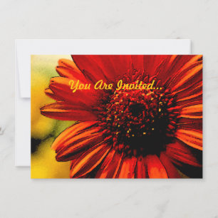 Detail einer roten Blume — Allzweck Einladung