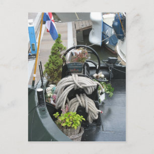 Detail eines alten niederländischen Boots Foto Pos Postkarte