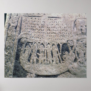 Detail eines Bildsteins Poster