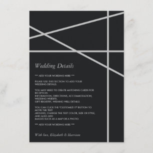 Detail für einfache geometrische Hochzeitstile Begleitkarte