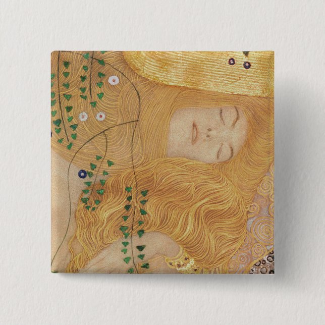 Detail Gustav Klimt | der Wasser-Schlangen I Button (Vorderseite)