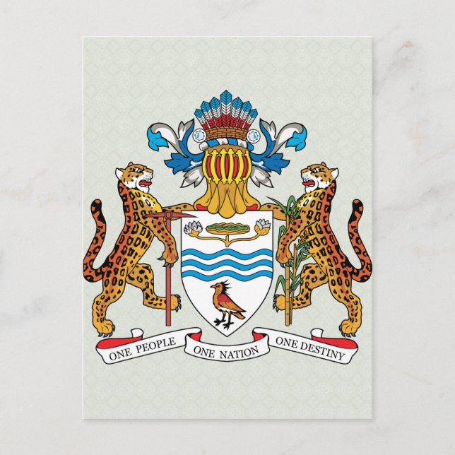 Detail Guyana-Wappen Postkarte (Vorderseite)