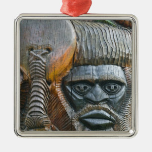Detail Kanak Totem Pol, Noumea, Neu Ornament Aus Metall