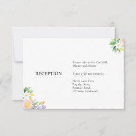 Detail-Karte für die Aufnahme - Klassischer Minima RSVP Karte