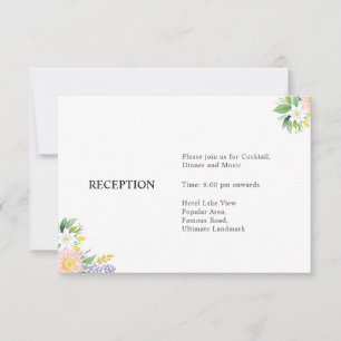 Detail-Karte für die Aufnahme - Klassischer Minima RSVP Karte