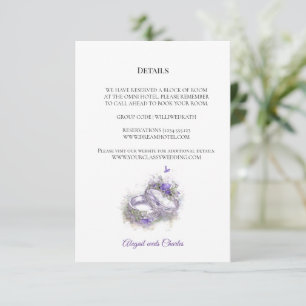 Détail moderne de la Faire-part de mariage Lilac
