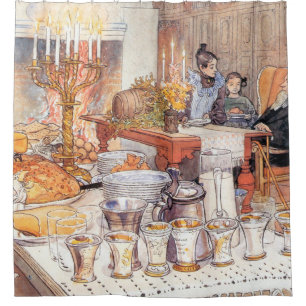 Detail Of Christmas Eve - Carl Larsson 1906 Duschvorhang