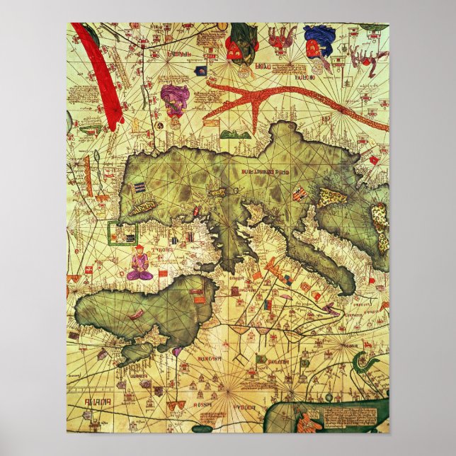 Detail of North Africa and Europe Poster (Vorne)
