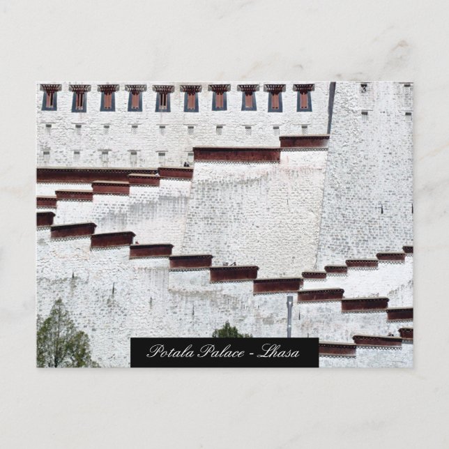 Detail Potala Palace, Lhasa, Architektur / Tibet Postkarte (Vorderseite)