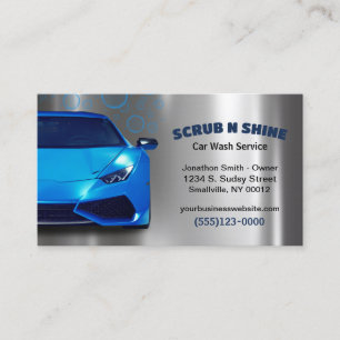 Detail-Service zum Auto von Autos Visitenkarte
