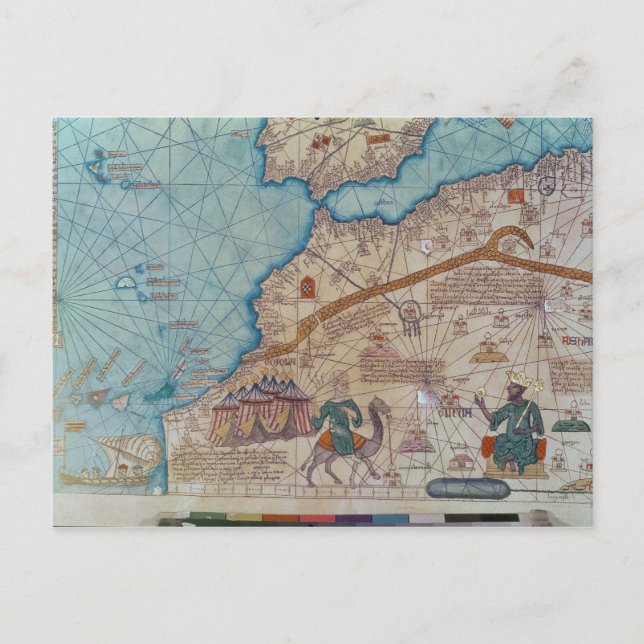 Detail vom katalanischen Atlas, 1375 Postkarte (Vorderseite)