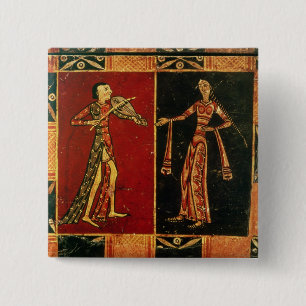 Detail von einem Hochzeitskasten, der einen Button