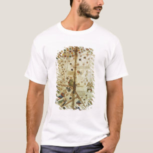 Detail von einer katalanischen Weltkarte T-Shirt