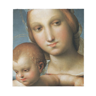 Detail von <Virgin and Child> Zugeschrieben Rapha Notizblock
