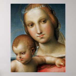 Detail von <Virgin and Child> Zugeschrieben Rapha Poster