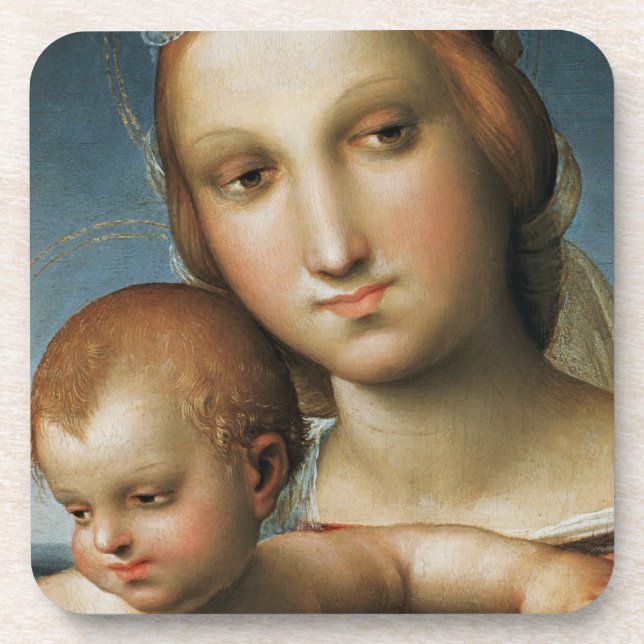 Detail von <Virgin and Child> Zugeschrieben Rapha Untersetzer (Vorderseite)