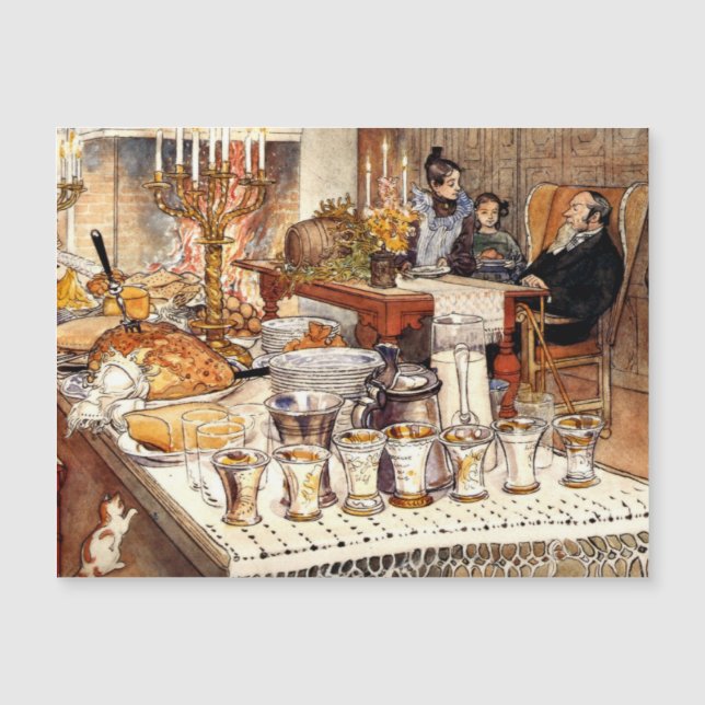 Detail Weihnachtsabend von Carl Larsson Magnetkarte (Vorderseite)