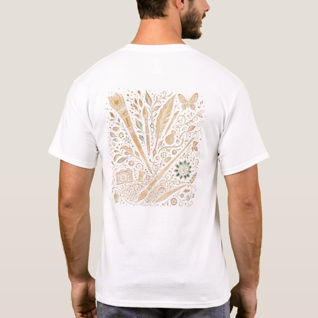  Detailed Artisan Art Explosion T-Shirt for Artist (Rückseite)