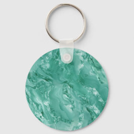 Detailed Swirling Marble-Like in Teal Green Schlüsselanhänger