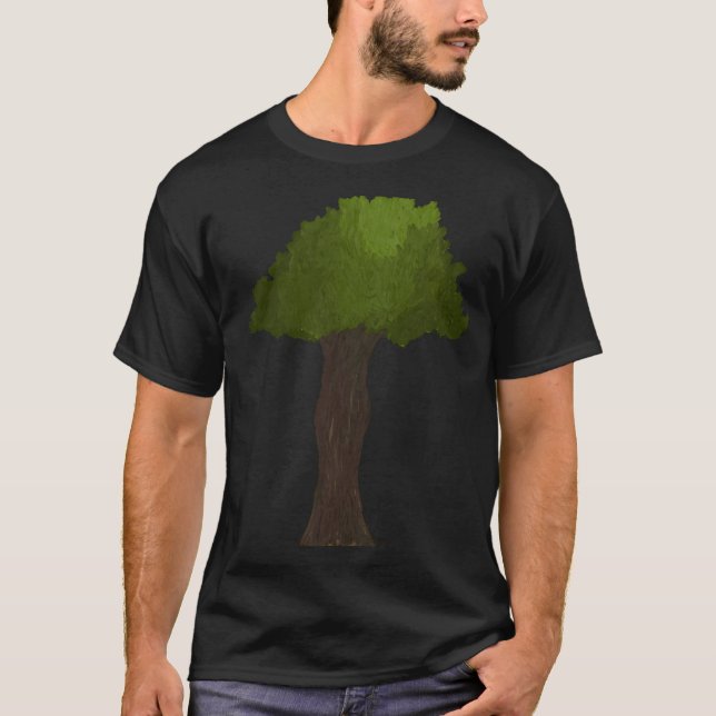 Detailgemalter Baum T-Shirt (Vorderseite)