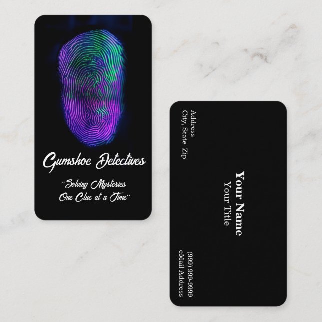 Detailinstanz/Security Business Card Visitenkarte (Vorne/Hinten)