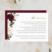 Detailkarte für das florale Burgundy White Magnoli