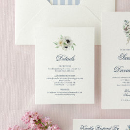 Detailkarte für das Hochzeitsdatum von Monogram-Aq Einladung