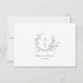 Detailkarte für die Detailkarte für das Monogramm  Einladung