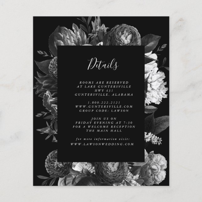 Detailkarte für Schwarz und Weiß | Haushalt Flyer (Vorne)
