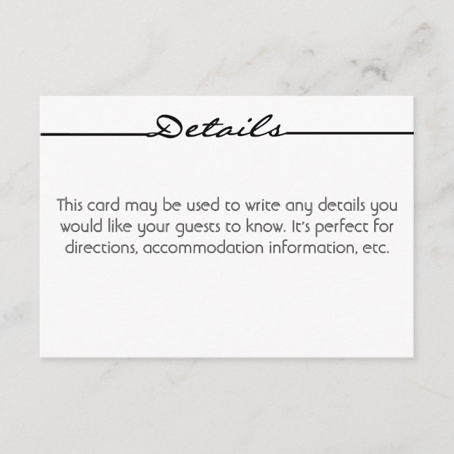 Detailkarte "Scribbles" Begleitkarte (Vorderseite)