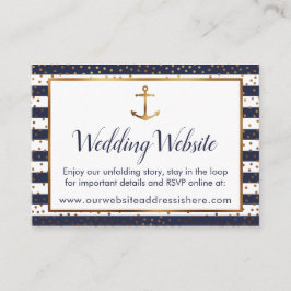 Detailkarten für Gold Anchor Confetti Navy Stripes Begleitkarte