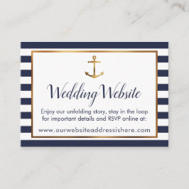 Detailkarten für Gold Anchor Navy und White Stripe Begleitkarte