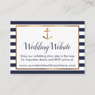 Detailkarten für Gold Anchor Navy und White Stripe Begleitkarte