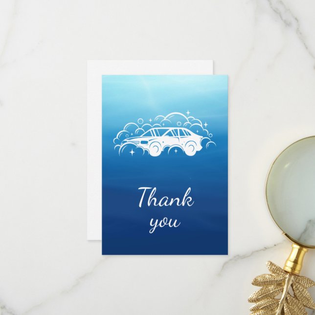 Détaillant de lavage de voiture Service Merci auto (Devant/Arrière en situation)