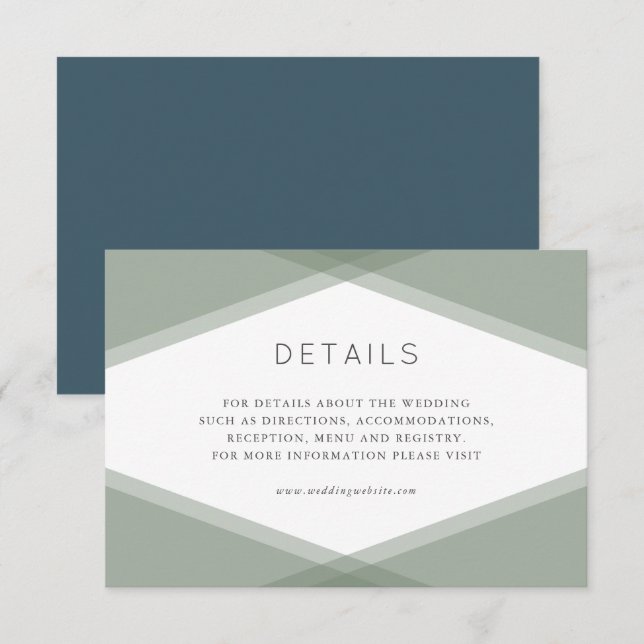 Detaillierte Angaben zu den Layered Geometric und  Begleitkarte (Vorne/Hinten)