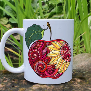 Detaillierte Apfelkunst-Tasse Kaffeetasse