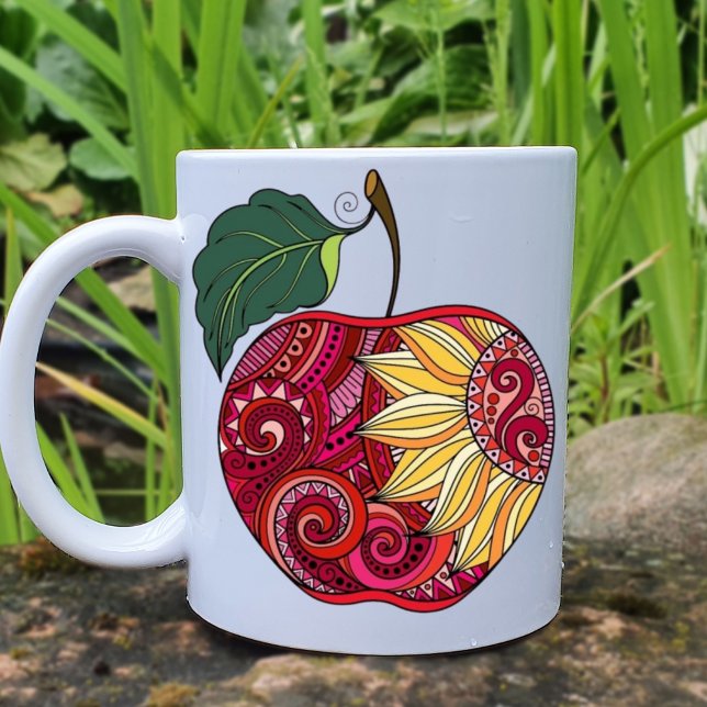 Detaillierte Apfelkunst-Tasse Kaffeetasse (Von Creator hochgeladen)