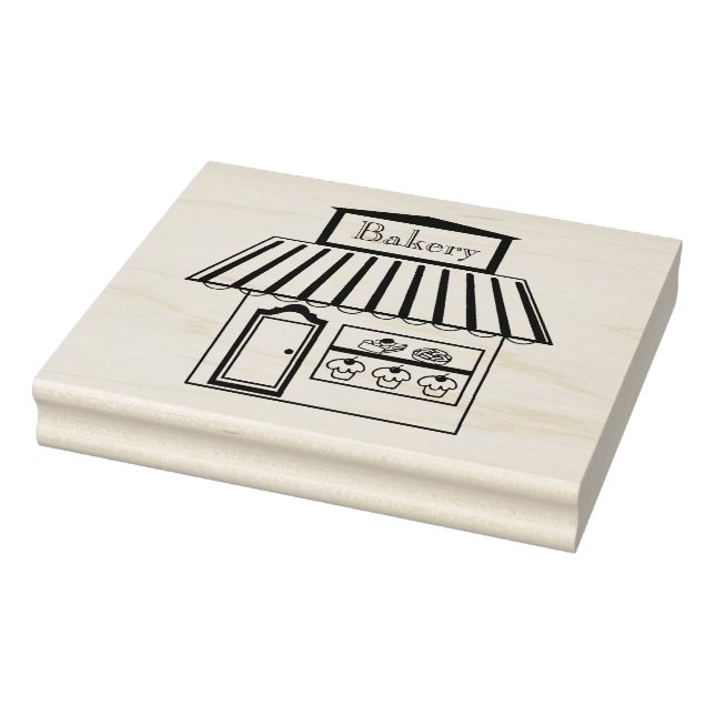 Detaillierte Bäckerei Gebäude Kunst Briefmarke Gummistempel (Stempel)